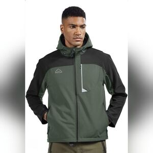 Outdoors Sports Softshell Waterproof Warm Hooded Jacket Sz 2XL